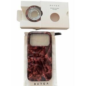 New Burga iPhone 17 pro case and magnetic ring holder - Chestnut Brown